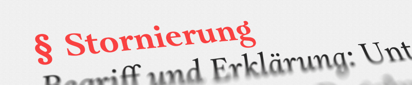 Stornierungsbedingungen