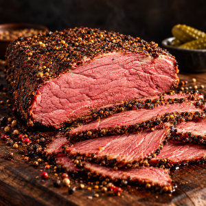 Pastrami New York Style, gewürzt, gepökelt, geräuchert hier bestellen I Der Ludwig