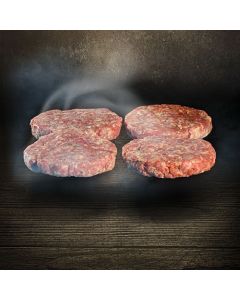 Burgerpattys | Smoked Beef | 160g Stück | 1 x 4 Stück | 10cm Durchmesser
