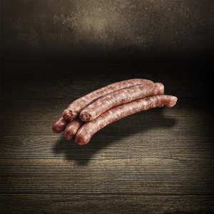 Bratwurst | grobe Bratwurst im Saitling | mit ganzem Kümmel | rustikal und saftig |  5er Pack TK  | 420g