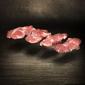 Kachelfleisch 300g vom Deutschen Landschwein aus eigener Schlachtung der Geheimtipp unter BBQ und Grill Experten ideal für die Zubereitung auf dem Grill oder in der Pfanne besonders zart und saftig  Deckelchen bei Der Ludwig kaufen  - Bild 2