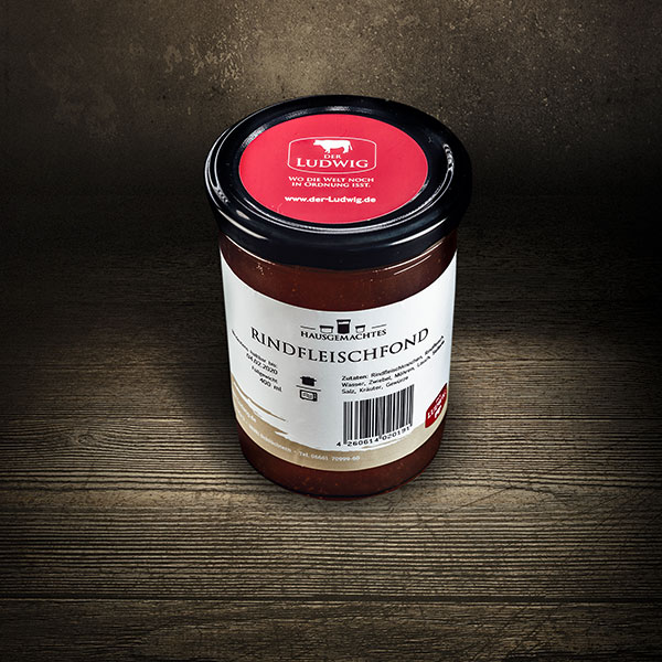 Fleischbrühe | Rindfleischfond | Rinderkraftbrühe | Glas | 400ml