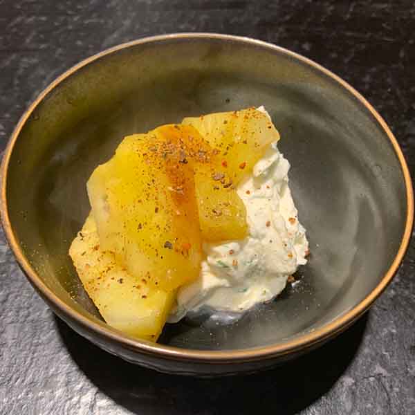 Gegrillte Ananas | Basilikum | Kokos Mascarpone