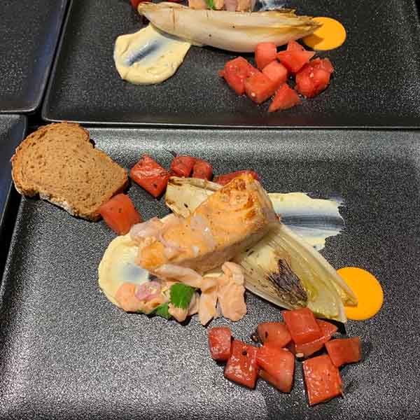 Melone |Chicorée | Lachs | Zitrone