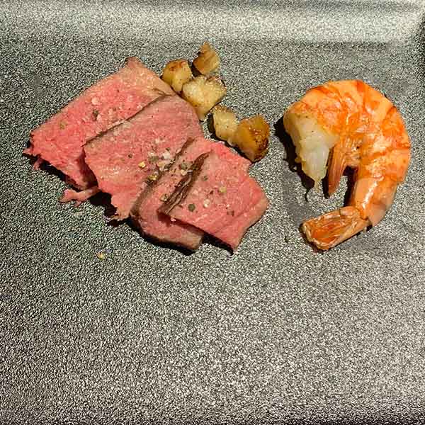 Rumpsteak mit Wildfang Garnele