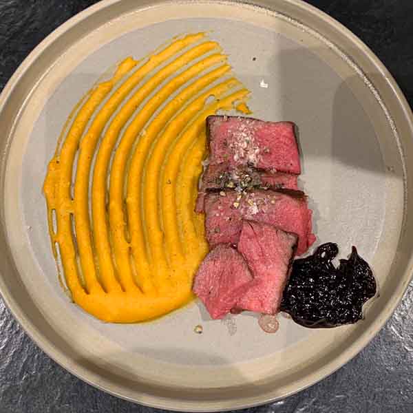 Arg.Rumpsteak | Süßkartoffel | Zwiebelconfit