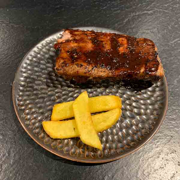 Sous Vide gegarte Baby Back Ribs mit Steakhouse Pommes