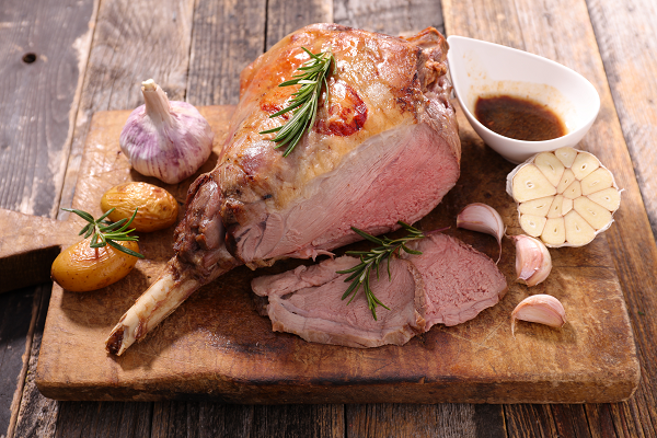 Rhönlammkeule mit grünen Bohnen