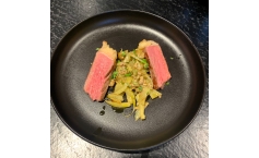 Rumpsteak von der Grand Mu mit Fenchel-Salsiccia Gemüse