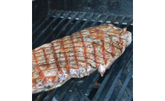 Flanksteak mit Kräuterbutter und Spargel