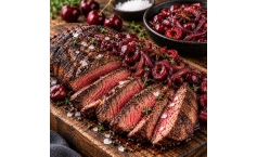 Flat Iron Steaks mit Kirschenrelish