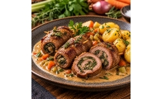 Lammröllchen mit Kräuterfüllung