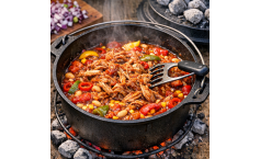 Meat Dripping Pulled Pork für ungeduldige aus dem Dutch Oven 
