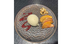 Gebeefter Pfirsich | Honig | Cashew | Eis