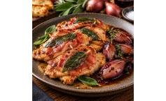  Saltimbocca mit Rotweinschalotten