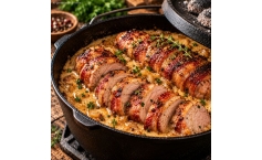 Schweinefilet mit Speck umwickelt aus dem Dutch Oven