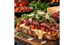 Winzer Brot mit Raclette Käse und Pastrami 
