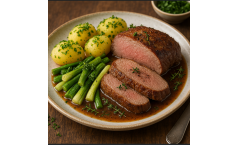 Lammbraten mit Frühlingszwiebeln