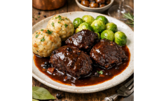 Geschmorte Ochsenbacken in Portweinsauce