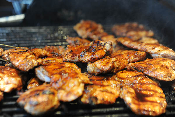 Kachelfleisch auf dem Grill