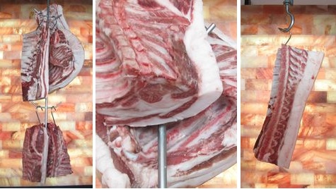 Mangalitza Fleisch in der Reifekammer